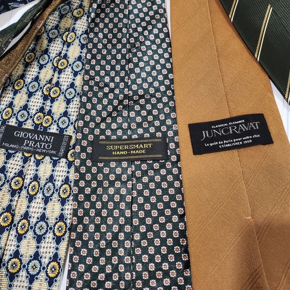 Bulk [#01] 12pcs Vintage Neckties 👔 vintage 💯 % Silk - Picture 10 of 12